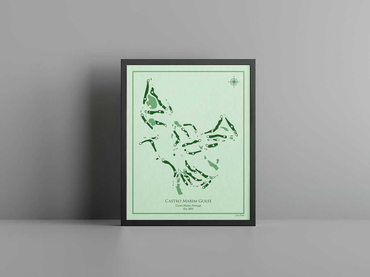 Castro Marim Golfe golf course print, green frame
