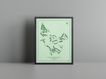 Castro Marim Golfe golf course print, green frame