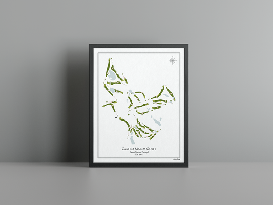 Castro Marim Golfe golf course print, white frame