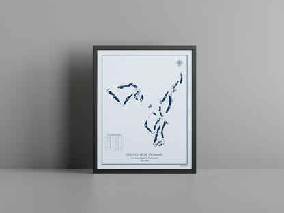 De Dommel golf course print, blue frame