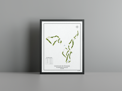 De Dommel golf course print, white frame