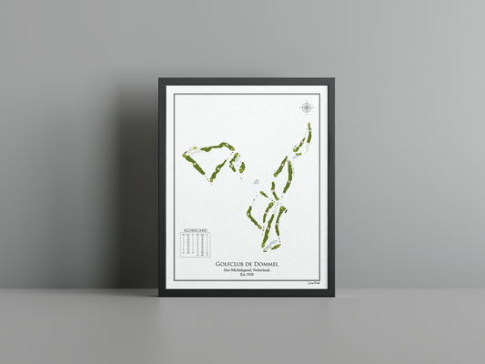 De Dommel golf course print, white frame