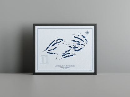 De Hoge Kleij golf course print, blue frame
