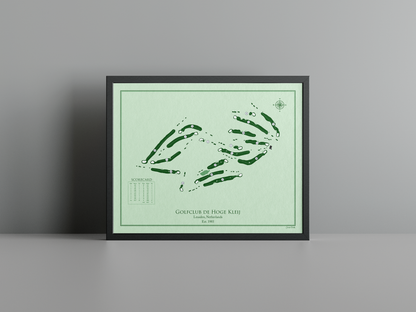 De Hoge Kleij golf course print, green frame