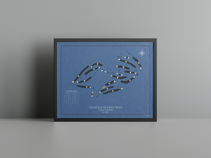De Hoge Kleij golf course print, navy frame