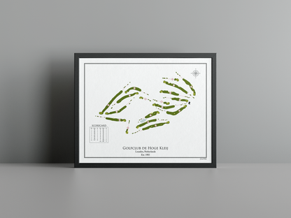 De Hoge Kleij golf course print, white frame