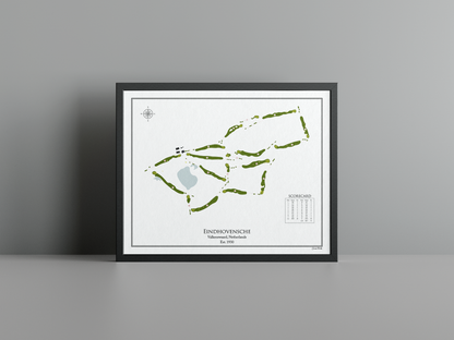 Eindhovensche golf course print, white frame