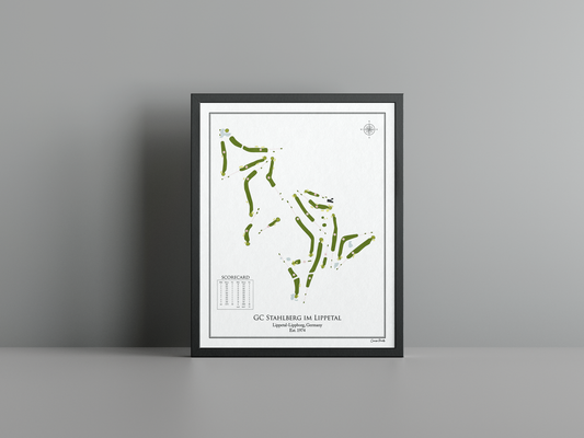GC Stahlberg im Lippetal golf course print, white frame