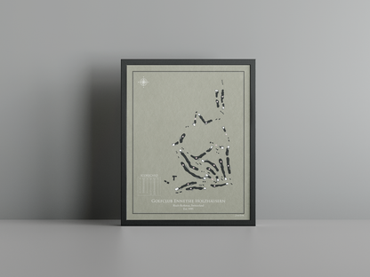 Golfclub Ennetsee Holzhäusern golf course print, brown frame