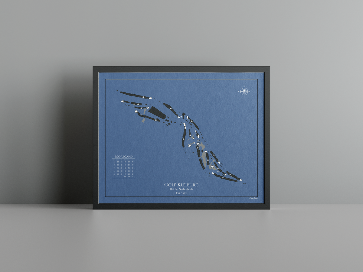 Golfclub Kleiburg golf course print, navy frame