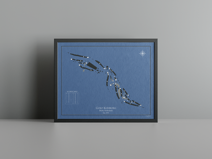 Golfclub Kleiburg golf course print, navy frame