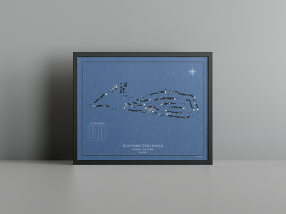 Golfpark Otelfingen golf course print, navy frame