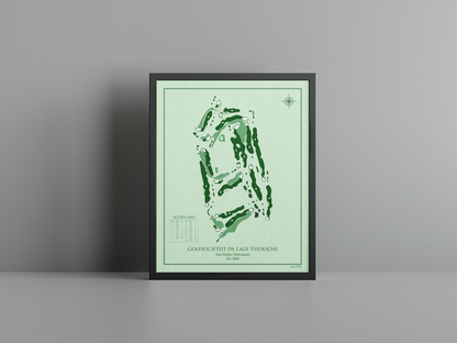 Lage Vuursche Golf Club golf course print, green frame