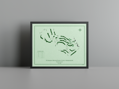 Mariahof Golf Club golf course print, green frame
