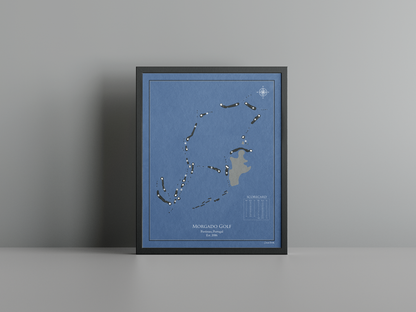 Morgado Golf golf course print, navy frame