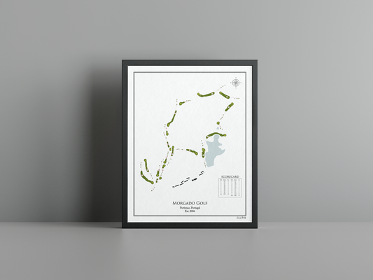 Morgado Golf golf course print, white frame