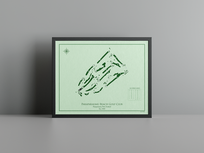Paraparaumu Beach Golf Club golf course print, green frame