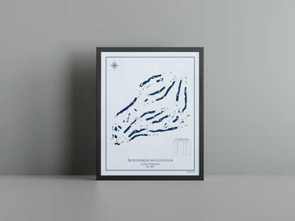 Rosendaelsche Golf Club golf course print, blue frame