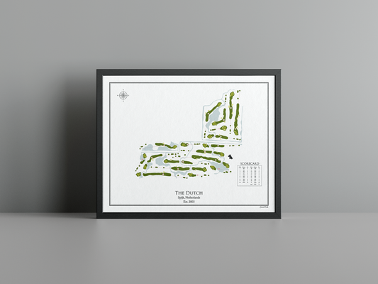 The Dutch golf course print, white frame