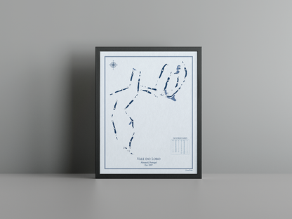 Vale do Lobo Royal golf course print, blue frame