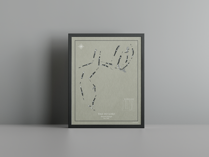 Vale do Lobo Royal golf course print, brown frame