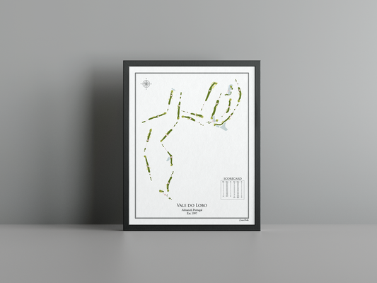 Vale do Lobo Royal golf course print, white frame